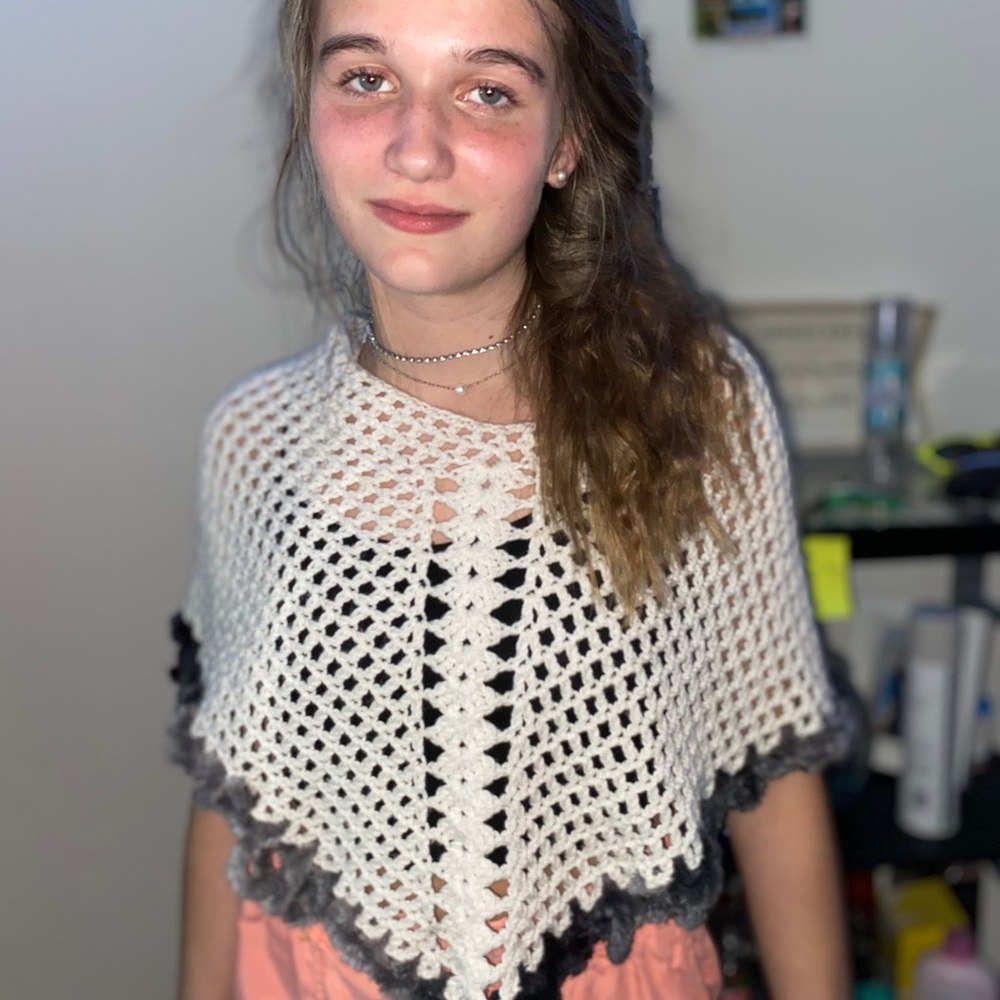 Knitted poncho